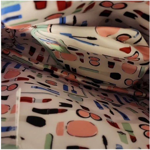 kate spade x clinique tote bag purse and makeup bag clutch nwt - Picture 3 of 4